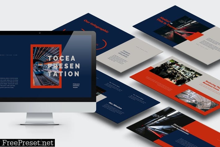 Tocea : Train Station Powerpoint Template 9AFUTH5