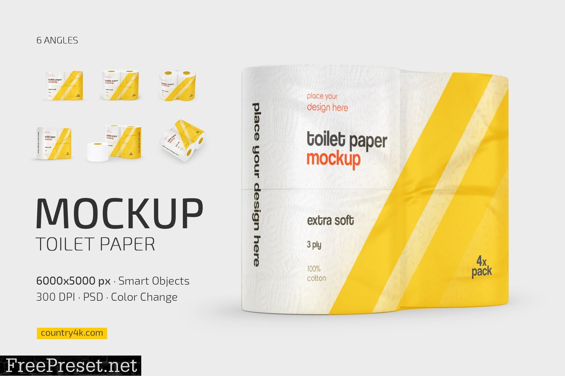 Toilet Paper Mockup Set 7405549