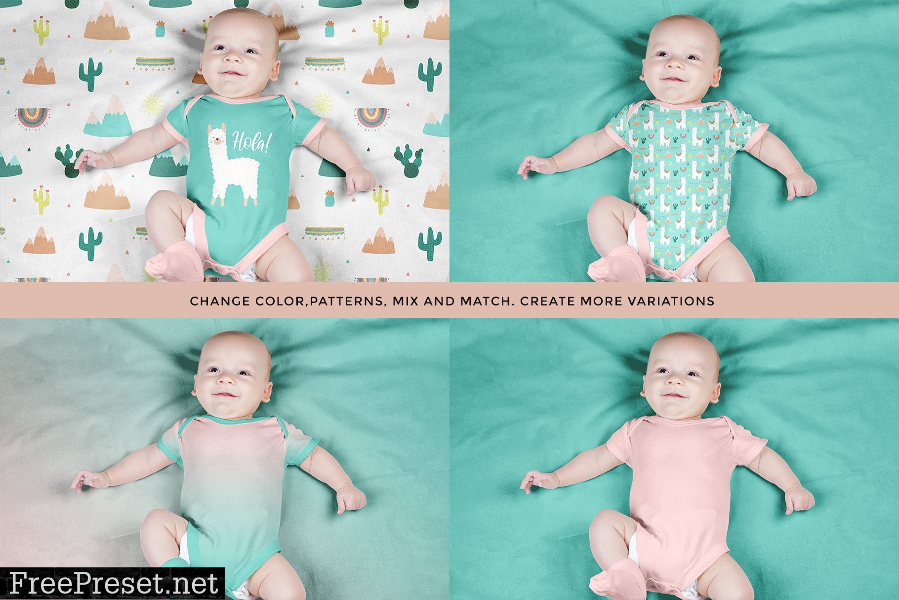 Top View Newborn Baby Outfit Mockup 4437883