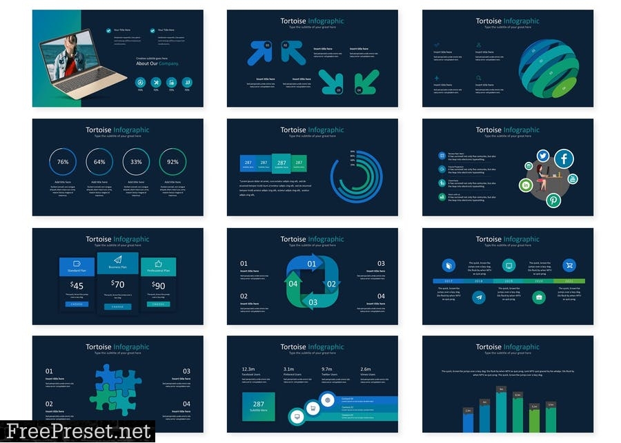 Tortoise - Powerpoint Template 9DAR9G