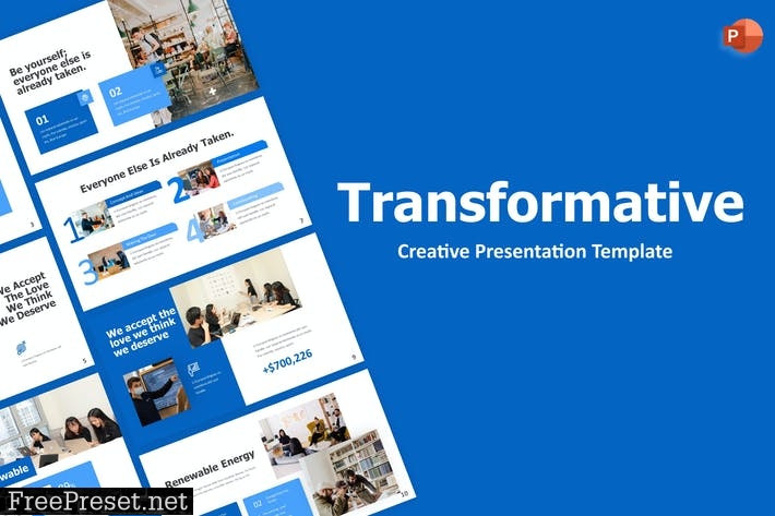 Transformative Blue Creative Business Presentation Q5NDQBJ