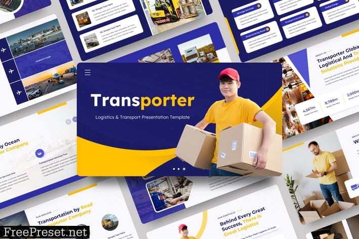 Transporter - Logistics And Transport PowerPoint JB77KNE