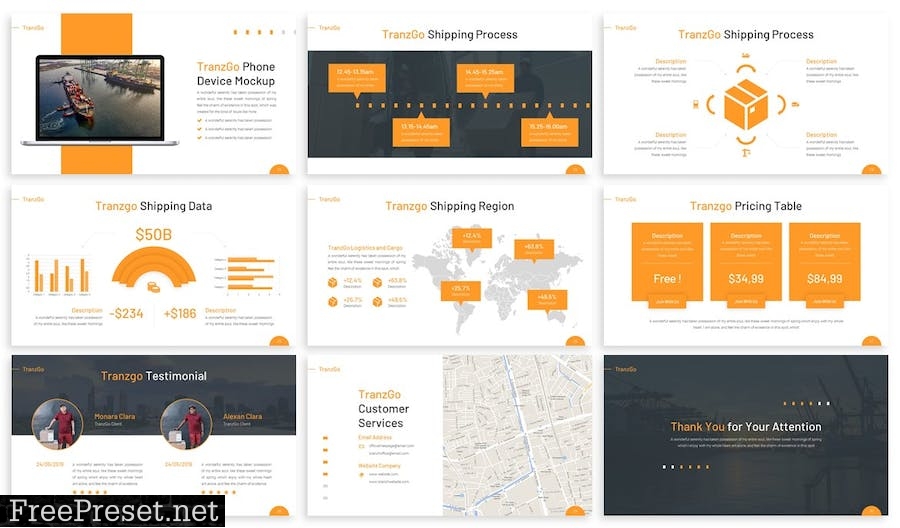 Tranzgo - Logistics Google Slides Template CFWME6K