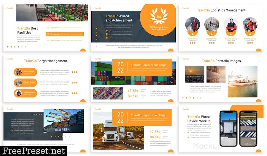 Tranzgo - Logistics Google Slides Template CFWME6K
