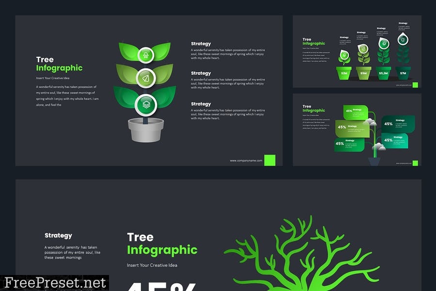 Tree Infographic PowerPoint Presentation TX6Q2K7