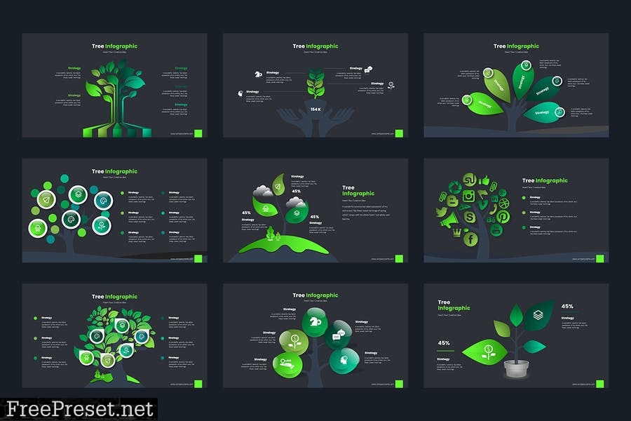 Tree Infographic PowerPoint Presentation TX6Q2K7