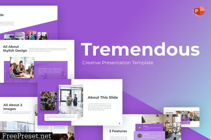 Tremendous Creative PowerPoint Template 2PVZ5YN