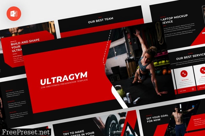 Ultragym - Gym Powerpoint Template WAXXPRF