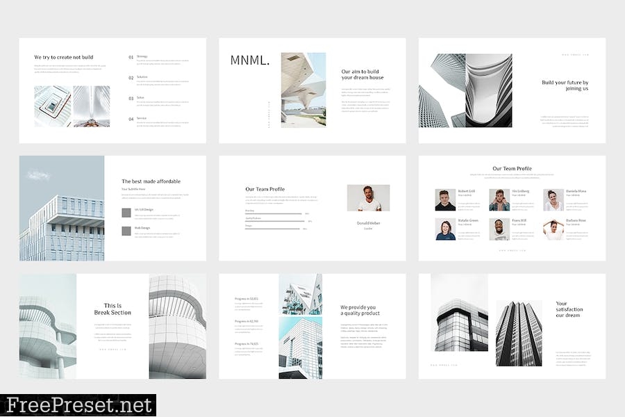 Umkea : Minimalist Building Powerpoint NRSJNM8