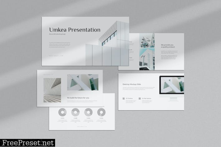 Umkea : Minimalist Building Powerpoint NRSJNM8