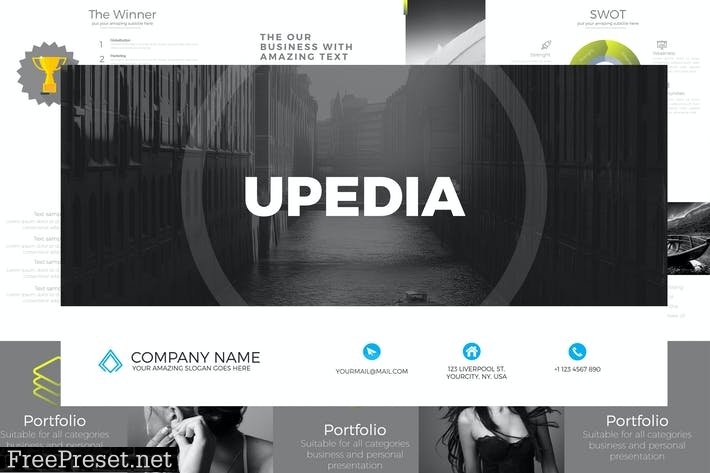 UPEDIA Powerpoint Template N25FVZ