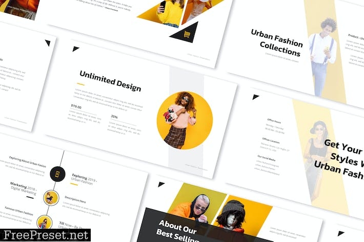 Urban Fashion Powerpoint Presentation Template BX6ZMNK