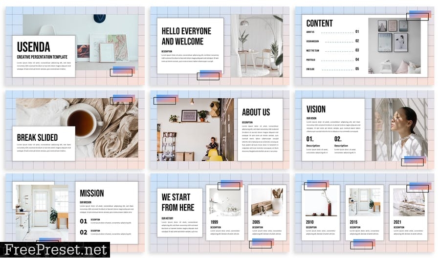 Usenda - Creative Powerpoint Template U7F3RT3