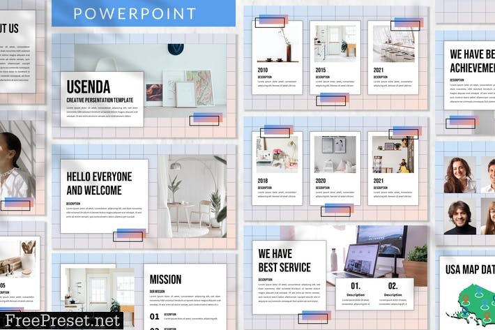 Usenda - Creative Powerpoint Template U7F3RT3