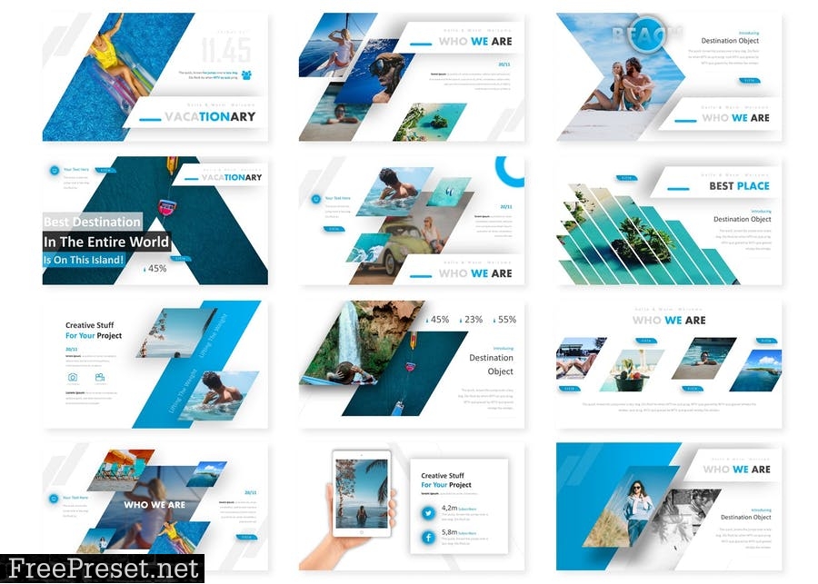 Vacationary - Powerpoint Template YBLK6K