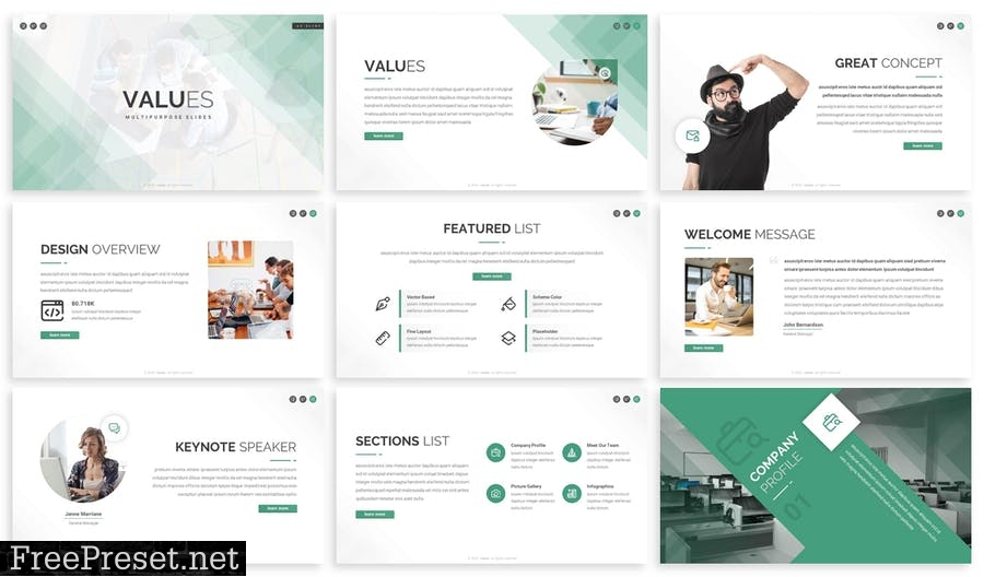 Values - Digital Creative Prensentation Template KU9KYY9