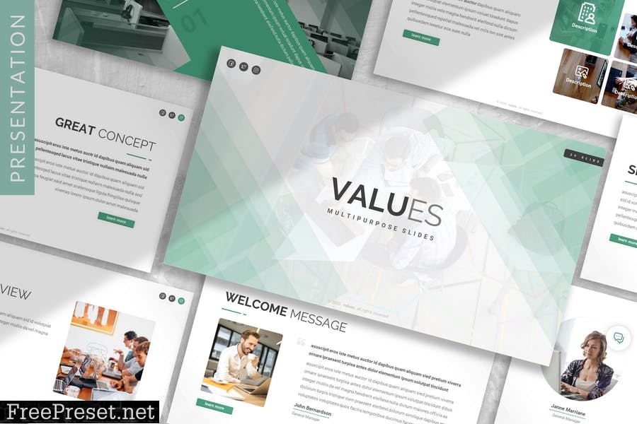 Values - Digital Creative Prensentation Template KU9KYY9