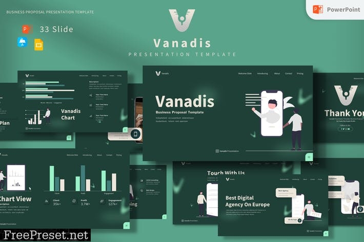 Vanadis Powerpoint Business Proposal Presentation