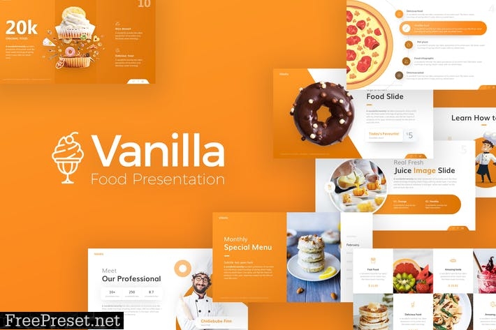 Vanilla Food and Culinary PowerPoint Template 7Y6UZY