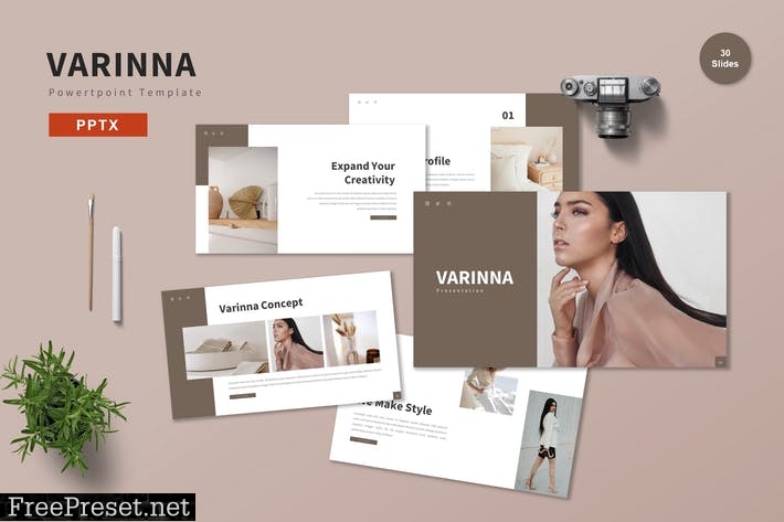 Varinna - Powerpoint Template 7V8AYBN