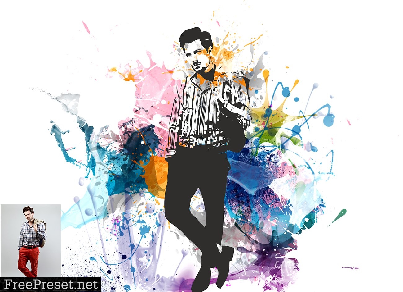 Vector Paint Splash Photoshop Action 7413816