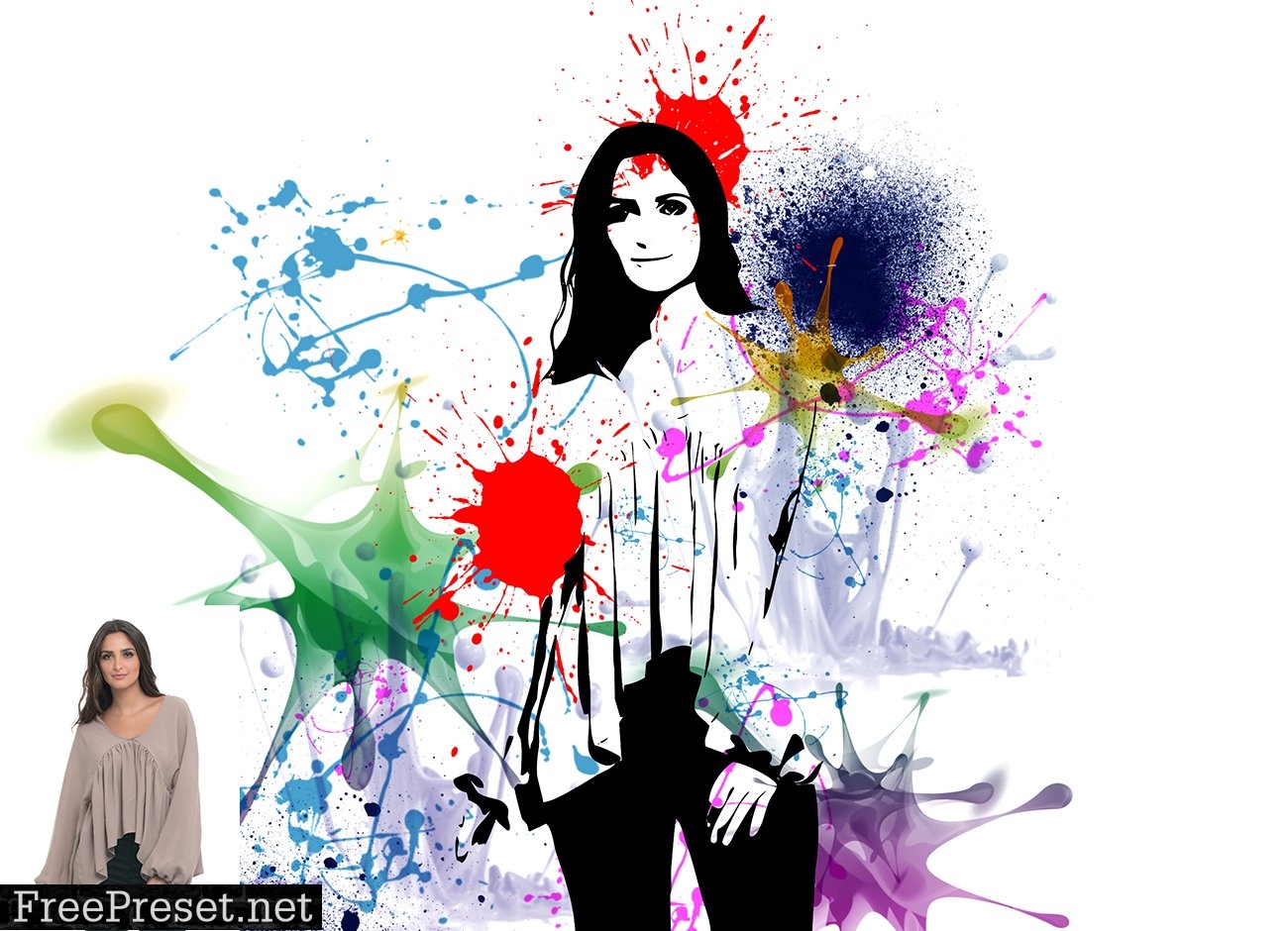 Vector Paint Splash Photoshop Action 7413816