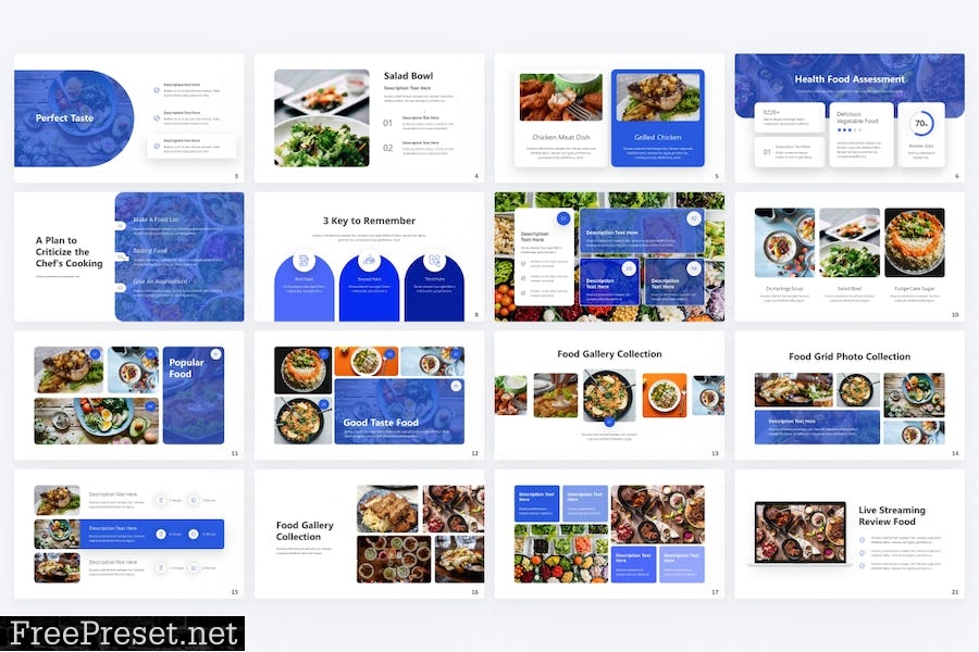 Vegetable Blue Modern Food Presentation Template NWWRP5F