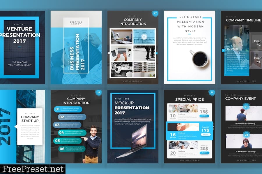 Venture Professional Portrait PowerPoint Template DSRFDNZ