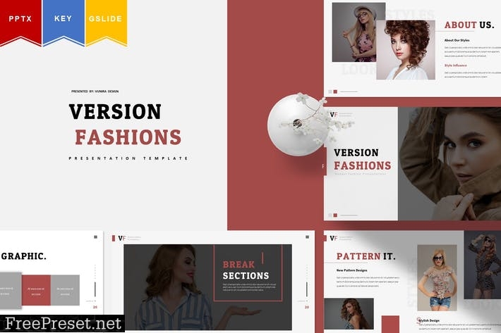 Version Fashions | Powerpoint, Keyn, Google Slides VVRUEBR