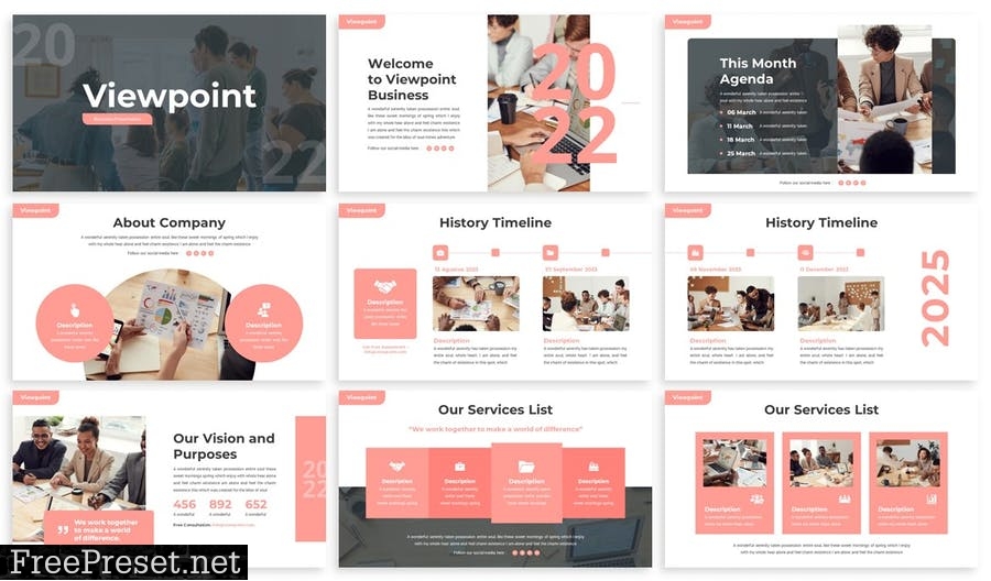 Viewpoint - Business Google Slide Template L47FHZP