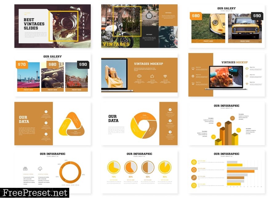 Vintages Powerpoint - Template 8LDPSR