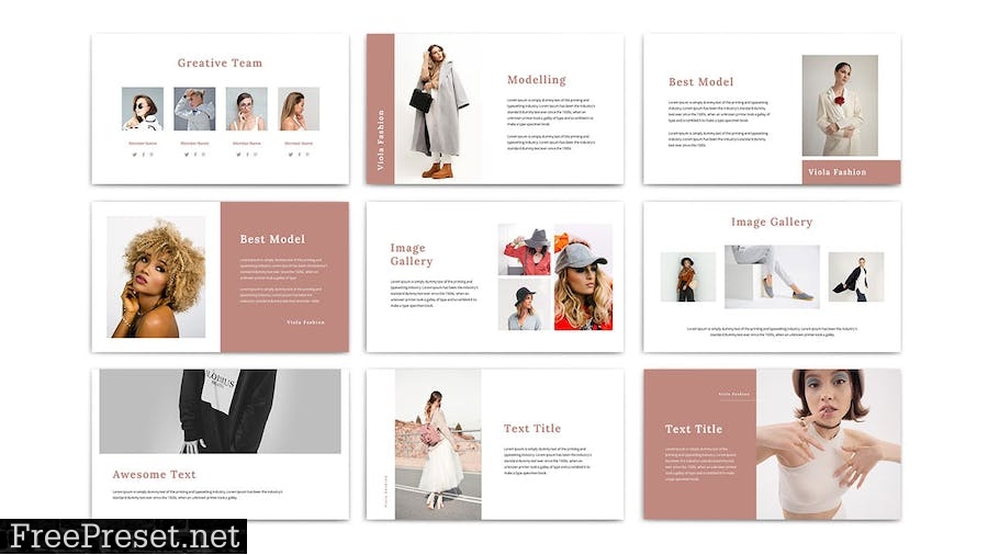 VIOLA - Powerpoint Template L82E8GN