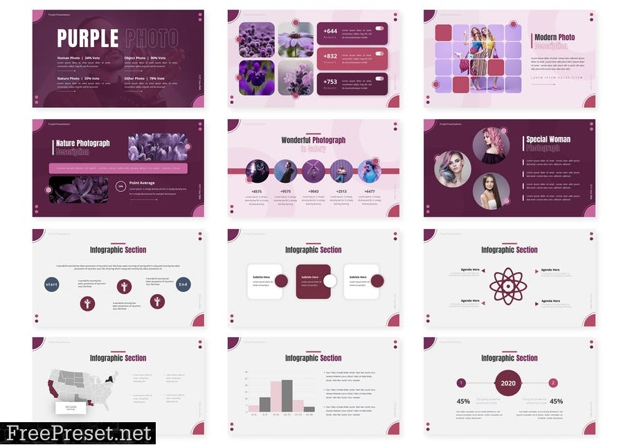 Violaceous - Presentation Template TRLC3WE