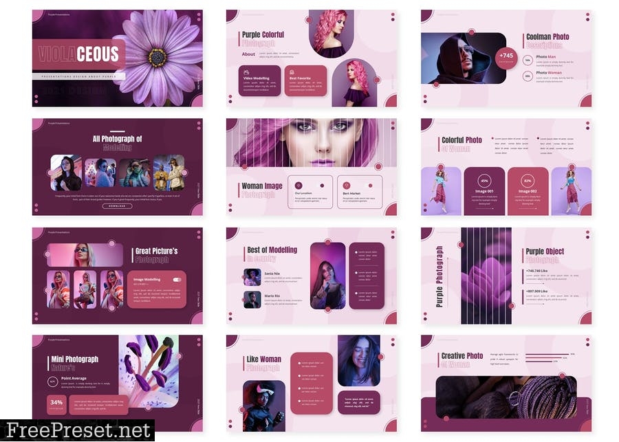 Violaceous - Presentation Template TRLC3WE