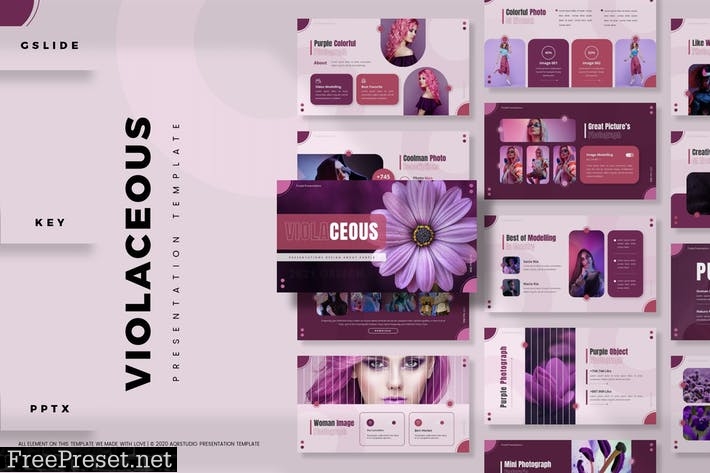 Violaceous - Presentation Template TRLC3WE