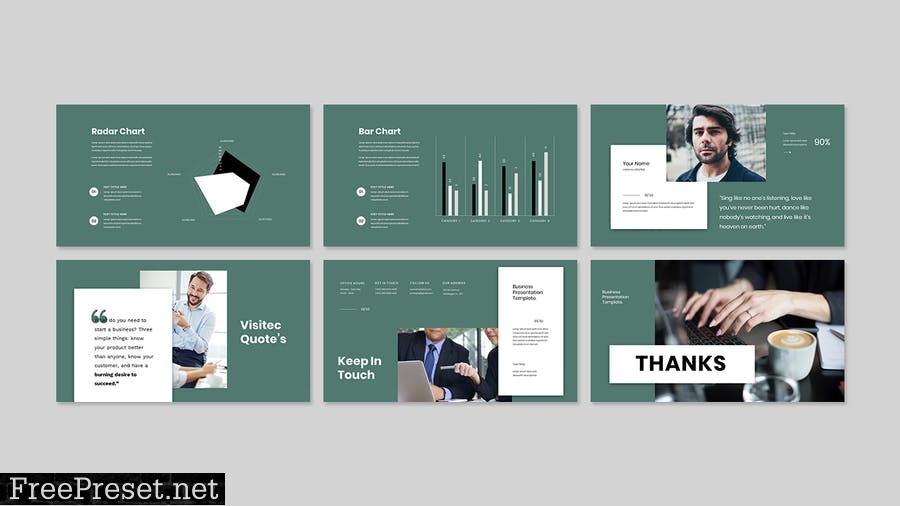 Visitec Business Presentation PowerPoint Template LDPUL8V