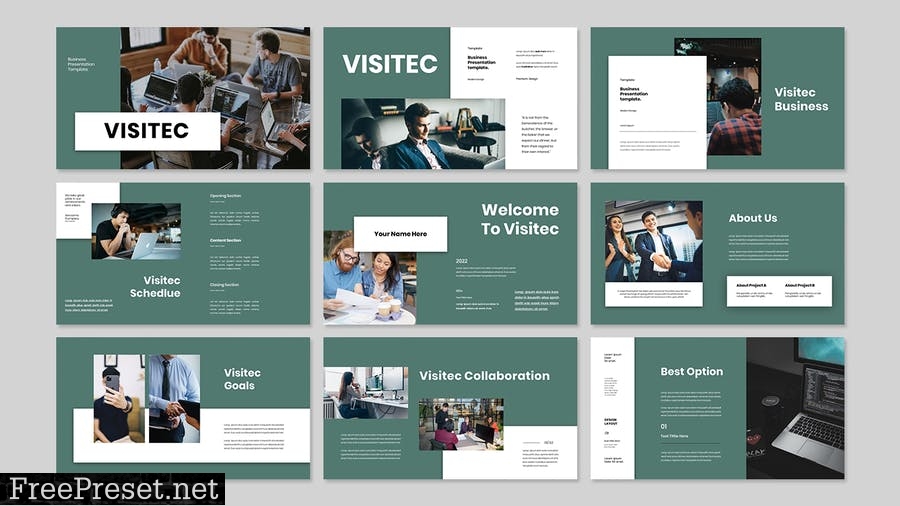 Visitec Business Presentation PowerPoint Template LDPUL8V