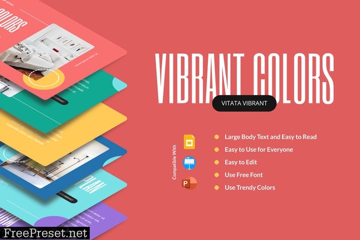 VITATA - Vibrant Colors Presentation Template 6EDLVRT