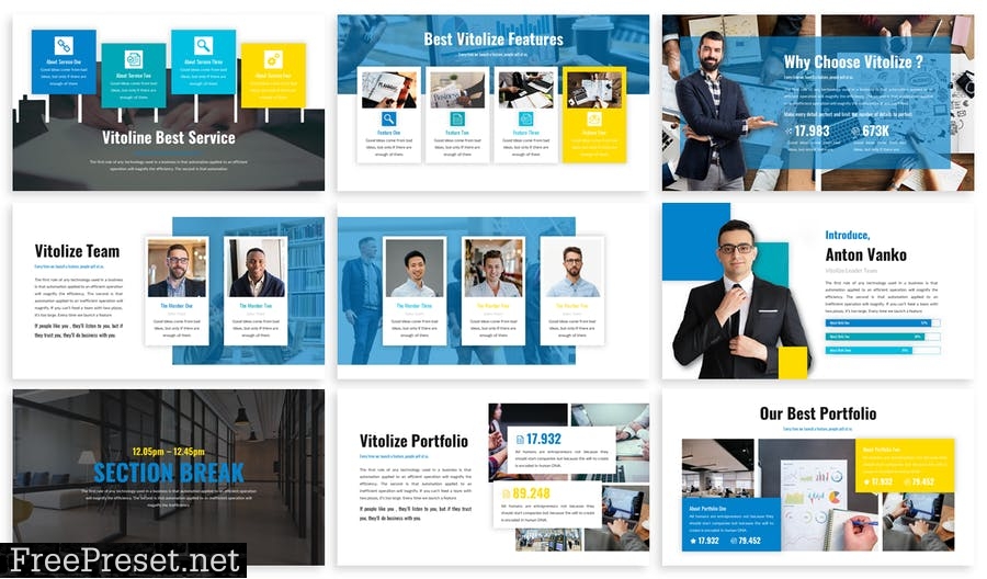 Vitolize - Business Template Prensentation X5BDAWN