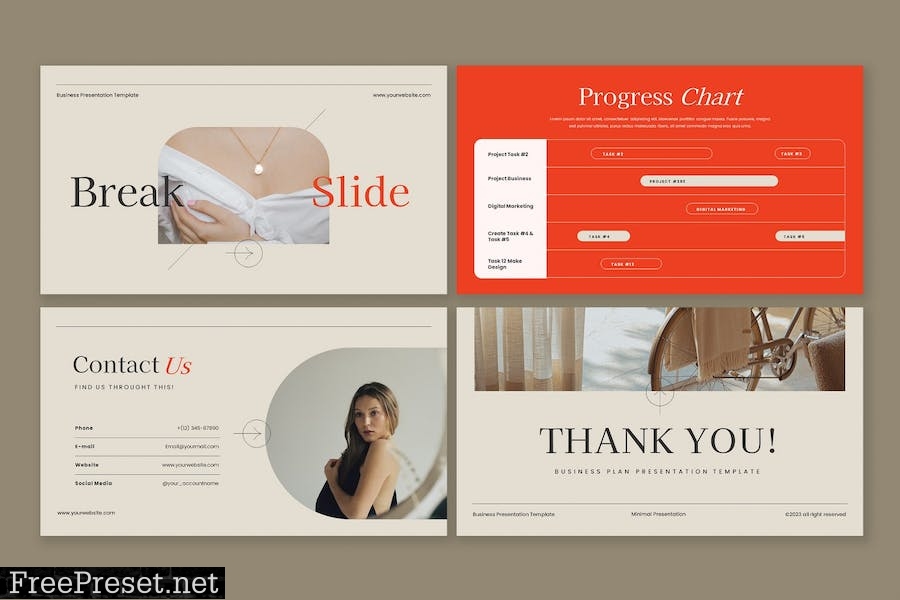 Vivrecasy - Business Plan Powerpoint Template ZNUE4D9