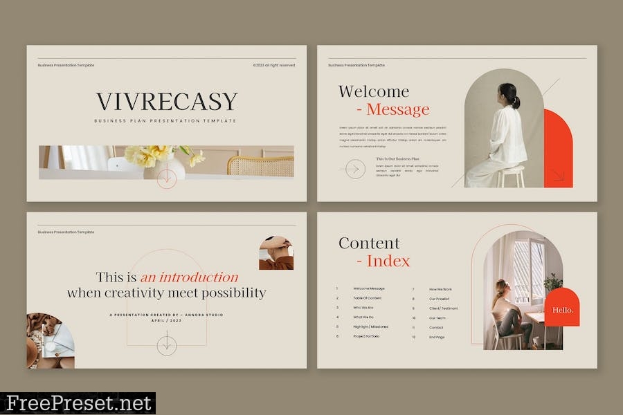 Vivrecasy - Business Plan Powerpoint Template ZNUE4D9