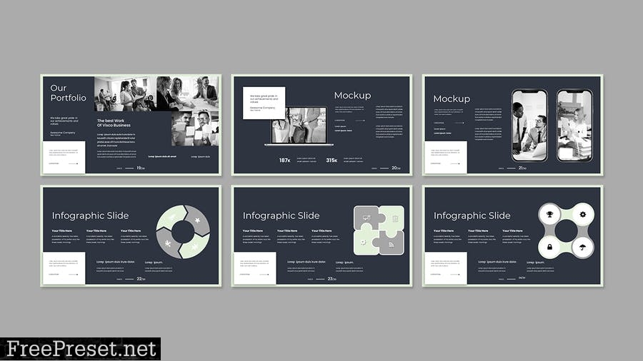 Vixco - Business Presentation PowerPoint Template GJYX9DW