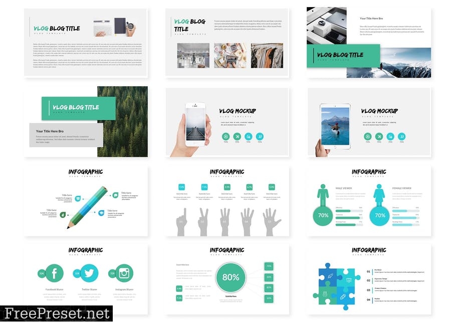 Vlog - Powerpoint Template UV24FH