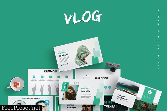 Vlog - Powerpoint Template UV24FH