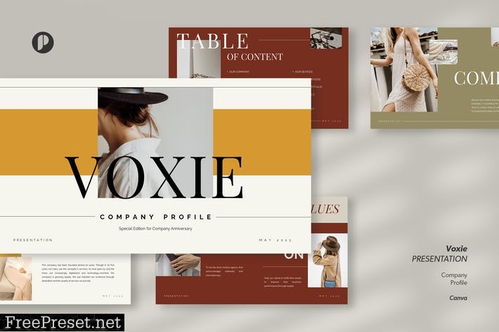 Voxie - Minimalist Company Profile Presentation SZGHSCW