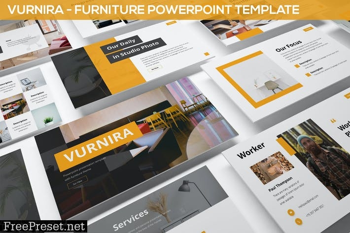 Vurnira - Furniture Powerpoint Template 52XUFJ