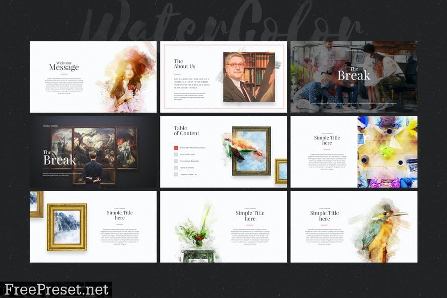 WaterColor - Powerpoint Template UAUMVW