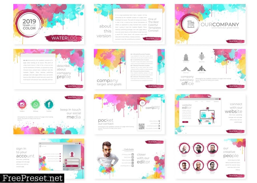 Waterloo - Powerpoint Template B3BE3T