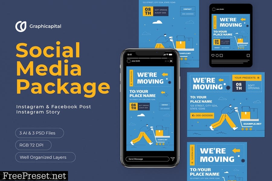 We Are Moving Social Media Package PPW8CDM