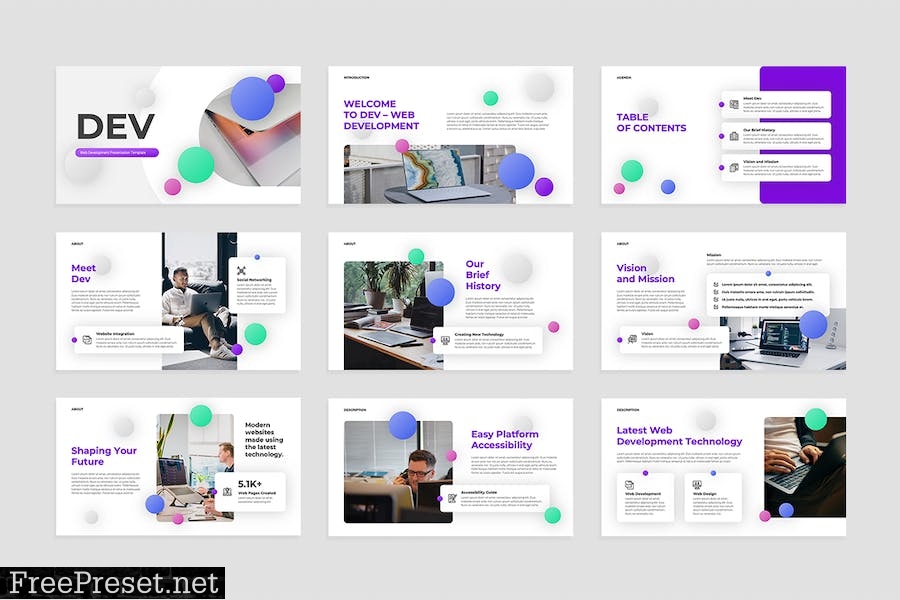 Web Development PowerPoint Presentation Template H75H2Z3